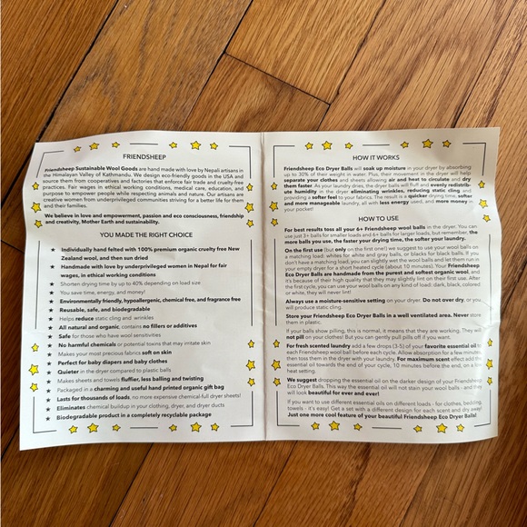 NWT Friendsheep 100% wool eco dryer balls - galaxy tie dye - Picture 5 of 6